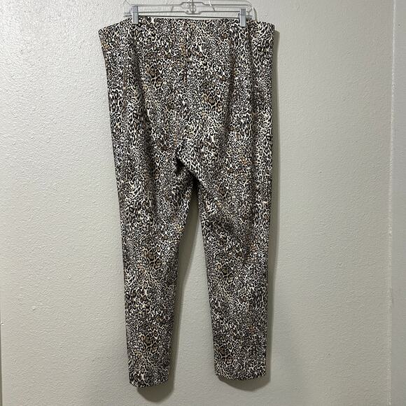 Chicos Juliet Pants Women Size 3 XL 16 Leopard Slimming Ankle Pull-On Ponte Knit - Picture 6 of 8
